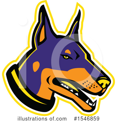 Doberman Pinscher Clipart #1546859 by patrimonio