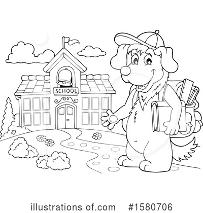 Royalty-Free (RF) Dog Clipart Illustration by visekart - Stock Sample #1580706
