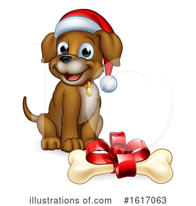Christmas Puppy Clipart #1617063 by AtStockIllustration