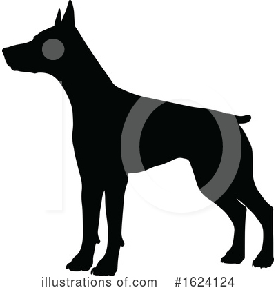 Doberman Pinscher Clipart #1624124 by AtStockIllustration