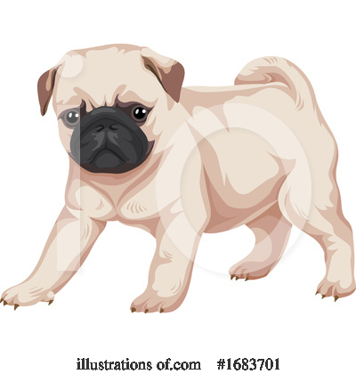 Pug Clipart #1683701 by Morphart Creations
