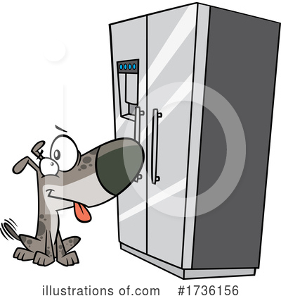 Refrigerator Clipart #1736156 by toonaday