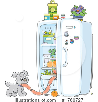 Refrigerator Clipart #1760727 by Alex Bannykh
