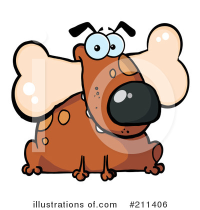 Dog Bones Clipart #211406 by Hit Toon