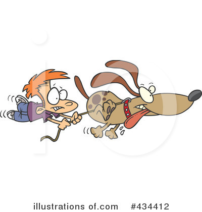 Dog Walker Clipart #434412 by toonaday
