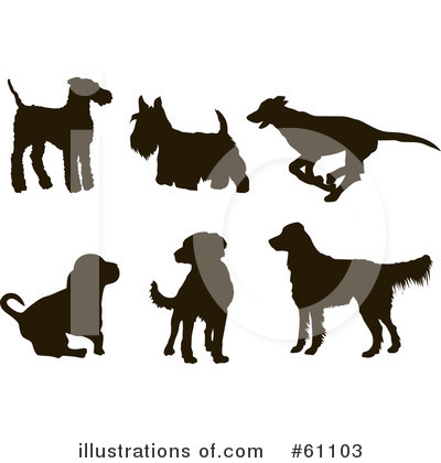 Dog Silhouette Clipart #61103 by pauloribau