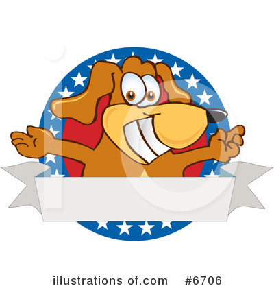 Hound Dog Clipart #6706 by Mascot Junction