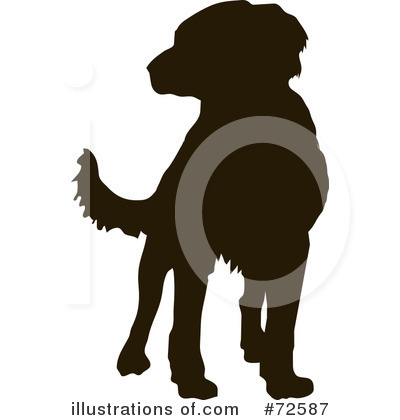 Royalty-Free (RF) Dog Silhouette Clipart Illustration by pauloribau - Stock Sample #72587