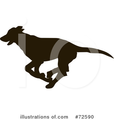 Royalty-Free (RF) Dog Silhouette Clipart Illustration by pauloribau - Stock Sample #72590