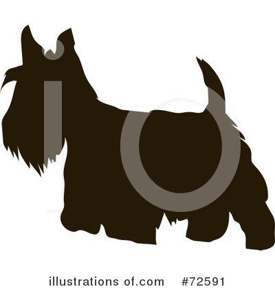 Royalty-Free (RF) Dog Silhouette Clipart Illustration by pauloribau - Stock Sample #72591
