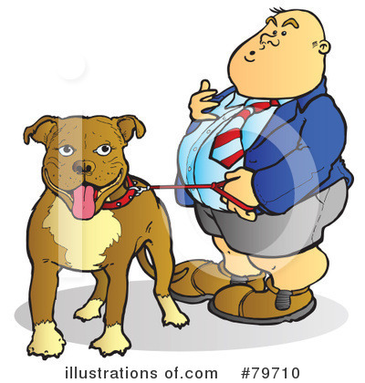 Royalty-Free (RF) Dog Walker Clipart Illustration by Snowy - Stock Sample #79710