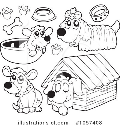 Royalty-Free (RF) Dogs Clipart Illustration by visekart - Stock Sample #1057408