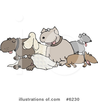 Royalty-Free (RF) Dogs Clipart Illustration by djart - Stock Sample #6230