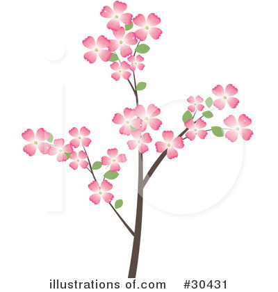 Royalty-Free (RF) Dogwood Flowers Clipart Illustration by Melisende Vector - Stock Sample #30431