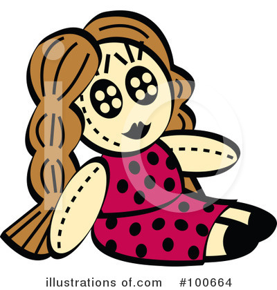Japanese Fashion Doll on Royalty Free  Rf  Doll Clipart Illustration By Andy Nortnik   Stock