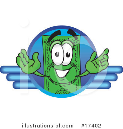 Royalty-Free (RF) Dollar Bill Character Clipart Illustration by Mascot Junction - Stock Sample #17402