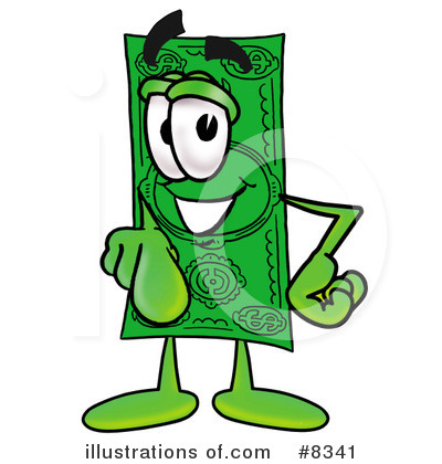 Royalty-Free (RF) Dollar Bill Clipart Illustration by Mascot Junction - Stock Sample #8341