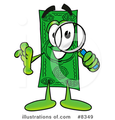 Royalty-Free (RF) Dollar Bill Clipart Illustration by Mascot Junction - Stock Sample #8349