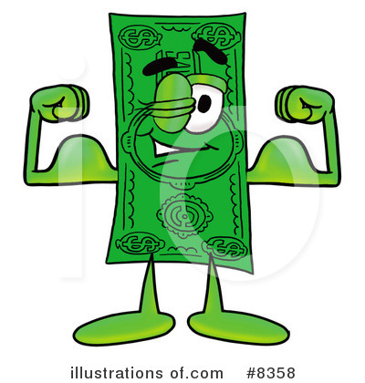 Royalty-Free (RF) Dollar Bill Clipart Illustration by Mascot Junction - Stock Sample #8358