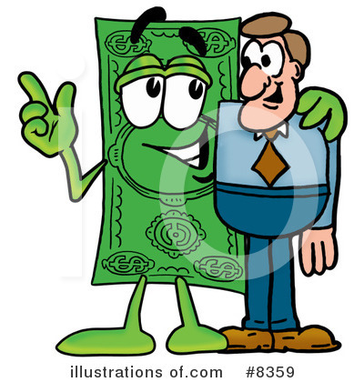 Royalty-Free (RF) Dollar Bill Clipart Illustration by Mascot Junction - Stock Sample #8359