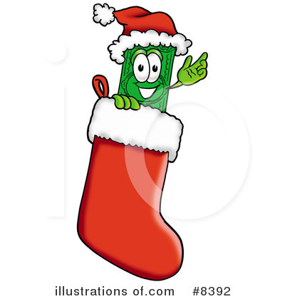 Dollar Bill Character Clipart #8392 by Mascot Junction