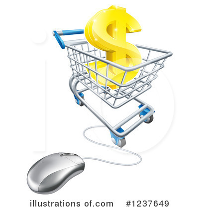 Shopping Cart Clipart #1237649 by AtStockIllustration