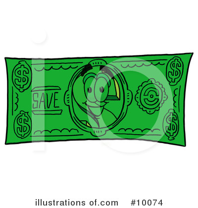 Royalty-Free (RF) Dollar Sign Clipart Illustration by Mascot Junction - Stock Sample #10074