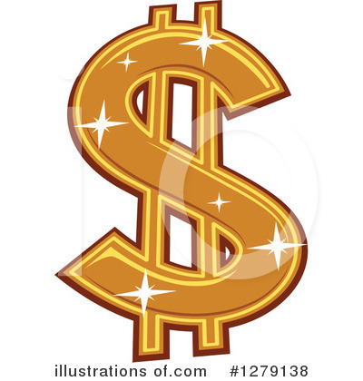 Royalty-Free (RF) Dollar Symbol Clipart Illustration by BNP Design Studio - Stock Sample #1279138