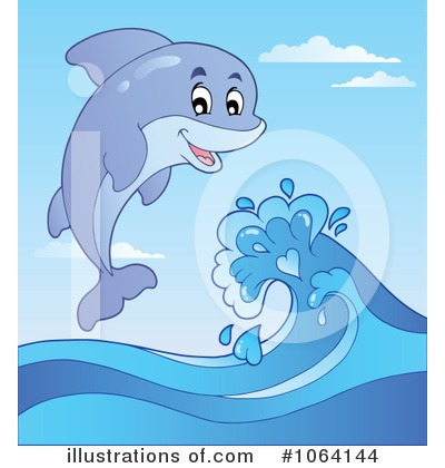 Royalty-Free (RF) Dolphin Clipart Illustration by visekart - Stock Sample #1064144