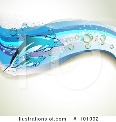 Royalty-Free (RF) Dolphin Clipart Illustration by merlinul - Stock Sample #1101092