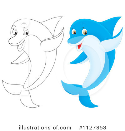 Royalty-Free (RF) Dolphin Clipart Illustration by Alex Bannykh - Stock Sample #1127853