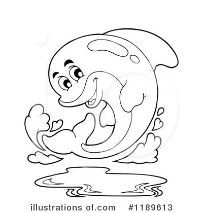 Royalty-Free (RF) Dolphin Clipart Illustration by visekart - Stock Sample #1189613