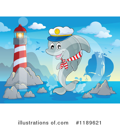 Royalty-Free (RF) Dolphin Clipart Illustration by visekart - Stock Sample #1189621