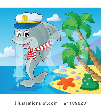 Royalty-Free (RF) Dolphin Clipart Illustration by visekart - Stock Sample #1189623