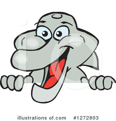 Royalty-Free (RF) Dolphin Clipart Illustration by Dennis Holmes Designs - Stock Sample #1272803