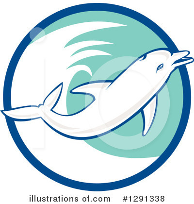 Royalty-Free (RF) Dolphin Clipart Illustration by patrimonio - Stock Sample #1291338