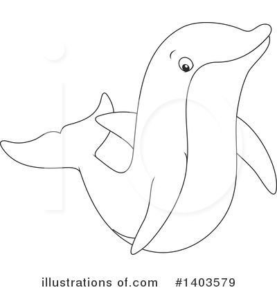 Royalty-Free (RF) Dolphin Clipart Illustration by Alex Bannykh - Stock Sample #1403579