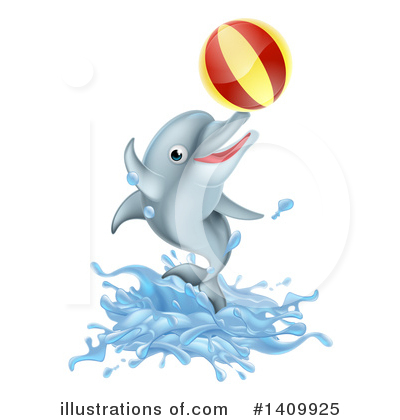 Royalty-Free (RF) Dolphin Clipart Illustration by AtStockIllustration - Stock Sample #1409925