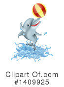 Dolphin Clipart #1409925 by AtStockIllustration