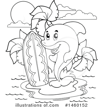 Royalty-Free (RF) Dolphin Clipart Illustration by visekart - Stock Sample #1460152
