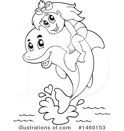 Royalty-Free (RF) Dolphin Clipart Illustration by visekart - Stock Sample #1460153