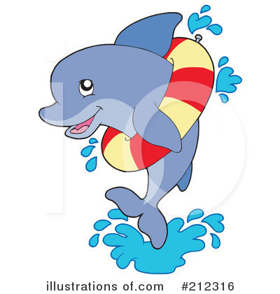 Royalty-Free (RF) Dolphin Clipart Illustration by visekart - Stock Sample #212316