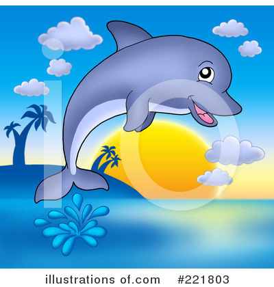 Royalty-Free (RF) Dolphin Clipart Illustration by visekart - Stock Sample #221803