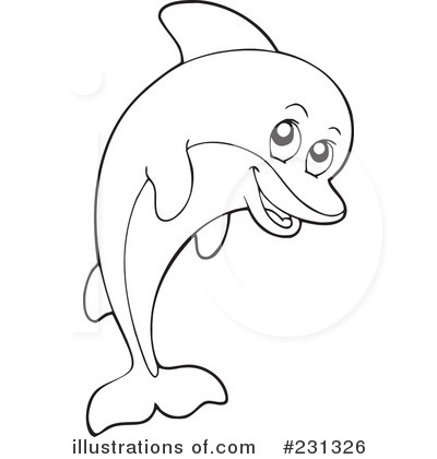 Royalty-Free (RF) Dolphin Clipart Illustration by visekart - Stock Sample #231326