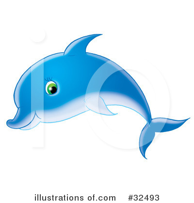 Royalty-Free (RF) Dolphin Clipart Illustration by Alex Bannykh - Stock Sample #32493