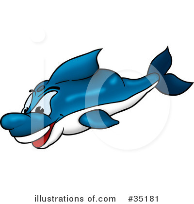 Royalty-Free (RF) Dolphin Clipart Illustration by dero - Stock Sample #35181