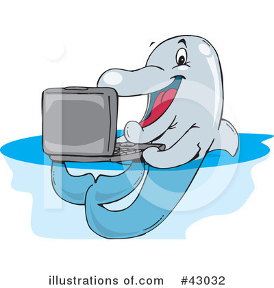 Dolphins Clipart #43032 by Dennis Holmes Designs