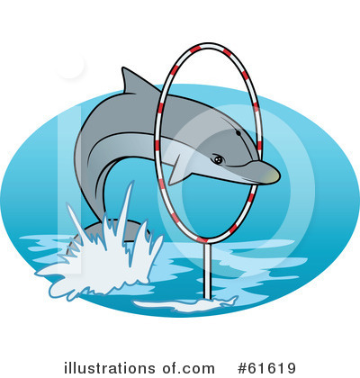 Royalty-Free (RF) Dolphin Clipart Illustration by r formidable - Stock Sample #61619