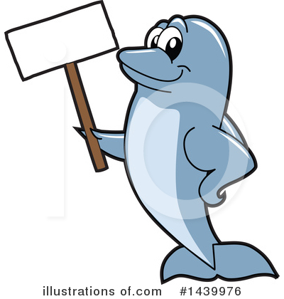 Royalty-Free (RF) Dolphin Mascot Clipart Illustration by Mascot Junction - Stock Sample #1439976