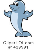 Dolphin Mascot Clipart #1439991 by Mascot Junction